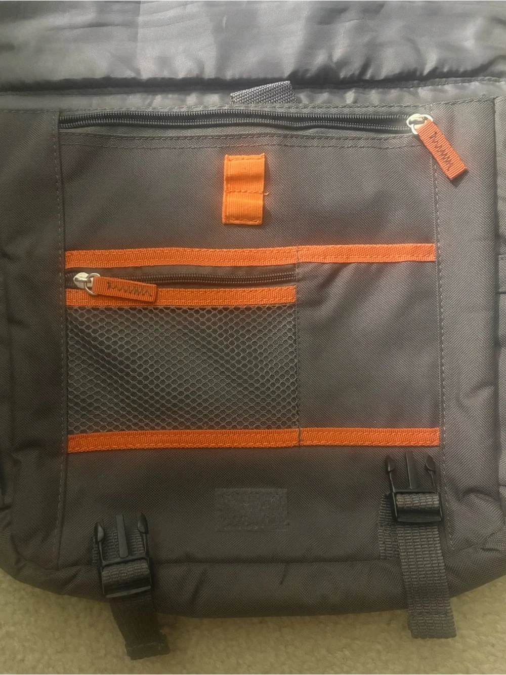 Nautica Black Duffel with Orange Trim